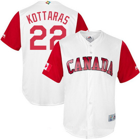 Men's Team Canada Baseball Majestic #63 Chris Leroux White 2017 World Baseball Classic Stitched Replica Jersey Men's Team Canada Baseball Majestic #63 Chris Leroux White 2017 World Baseball Classic Stitched Replica Jersey