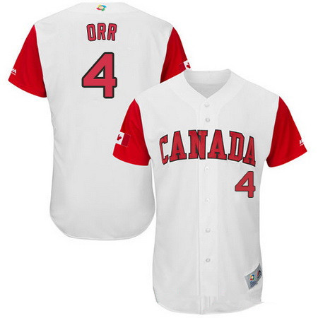Men's Team Canada Baseball Majestic #46 Ryan Dempster White 2017 World Baseball Classic Stitched Authentic Jersey Men's Team Canada Baseball Majestic #46 Ryan Dempster White 2017 World Baseball Classic Stitched Authentic Jersey