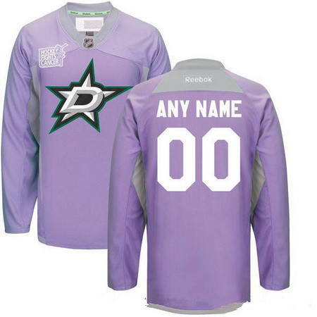 Lids Dallas Stars adidas Hockey Fights Cancer Primegreen Authentic Blank  Practice Jersey - White/Purple