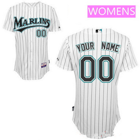 Women's Majestic White Miami Marlins Cool Base Jersey