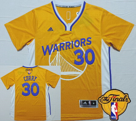 warriors jersey finals nba yellow short sleeved curry revolution stephen patch golden state kingdom