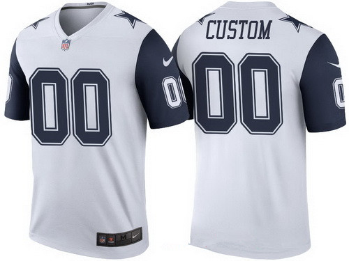 Men's Dallas Cowboys White Custom Color 