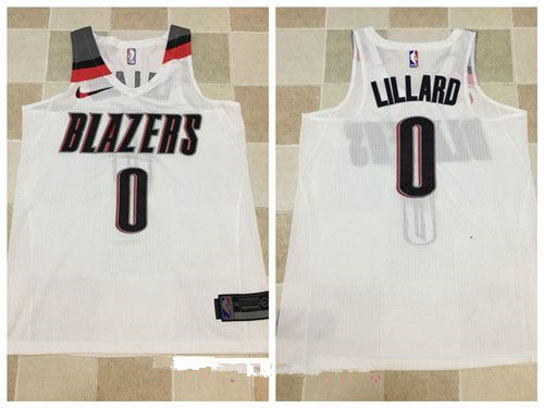 لعبة باربي Men's Portland Trail Blazers #0 Damian Lillard White 2017-2018 Nike Swingman Stitched NBA Jersey لعبة باربي
