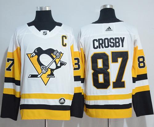 بودرة الصراصير Adidas Pittsburgh Penguins #87 Sidney Crosby White Road Authentic Women's Stitched NHL Jersey ريزدنت إيفل  بايوهازرد