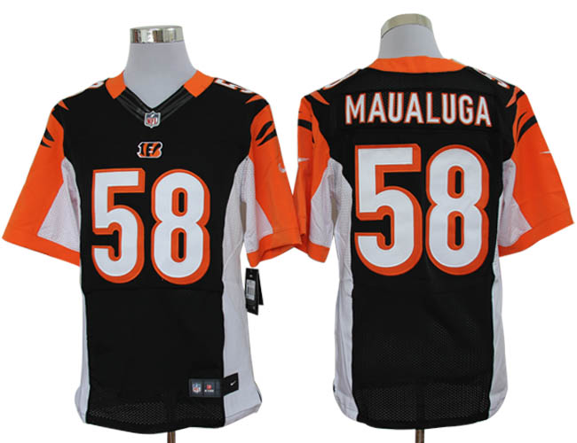 Size 60 4XLMaualuga Cincinnati Bengals 58 Black Stitched Nike Elite