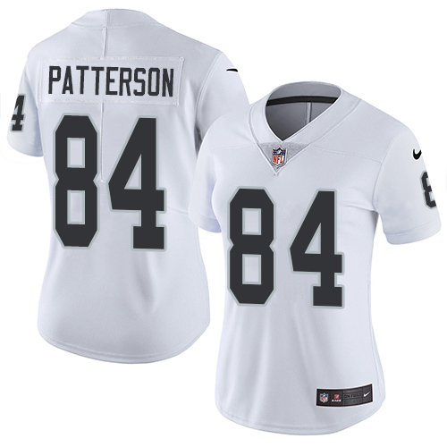 Nike Raiders 84 Cordarrelle Patterson White Pink Women's Stitched NFL