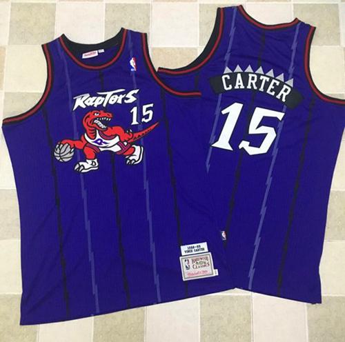 Klassisches Vince Carter #15 Toronto Raptors Basketball Jersey Stitched Weiß 