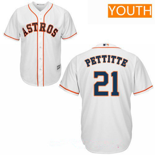 Youth Houston Astros 21 Andy Pettitte Retired Navy Blue Stitched MLB