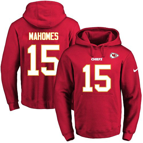 Nike Chiefs 15 Patrick Mahomes Red Name 