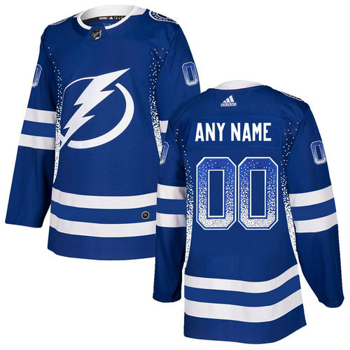 Tampa Bay Lightning Custom Blue Men's Adidas 202021 Alternate