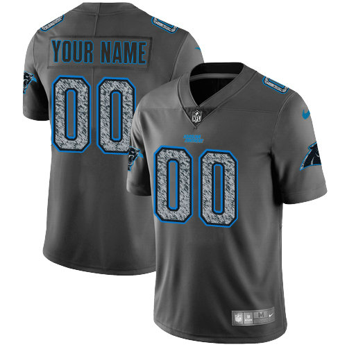 Men's Nike Carolina Panthers NFL Customized Gray Static Vapor