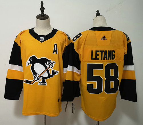 Adidas Pittsburgh Penguins #87 Sidney Crosby Yellow Alternate Stitched