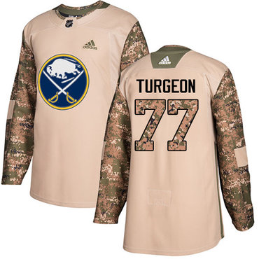 Adidas Sabres #77 Pierre Turgeon Camo Authentic 2017 Veterans Day Stitched NHL Jersey