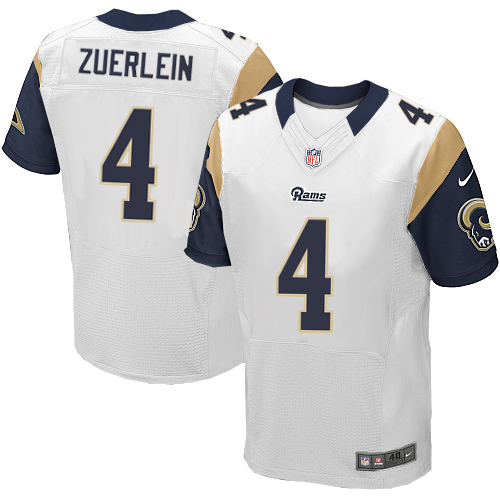 Nike Rams 4 Greg Zuerlein White Men's Stitched NFL Elite Jersey on
