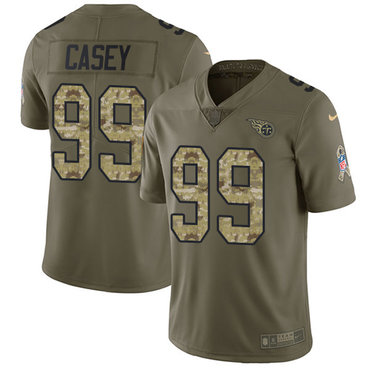 Nike Titans #99 Jurrell Casey Olive Camo Men's Stitched NFL Limited 2017 Salute To Service Jersey
