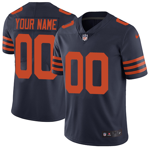 Men's Nike Chicago Bears Navy Throwback Customized Vapor Untouchable
