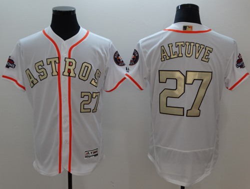 Men's Houston Astros Jose Altuve Nike White Home Authentic Player Jersey