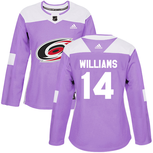 Sold at Auction: Justin Williams Carolina Hurricanes Men's Adidas Authentic  Purple Fights Cancer Practice Jersey