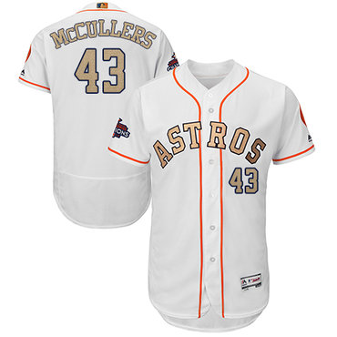 Houston Astros #43 Lance McCullers White FlexBase Authentic 2018 Gold  Program Cool Base Stitched MLB Jersey on sale,for Cheap,wholesale from China