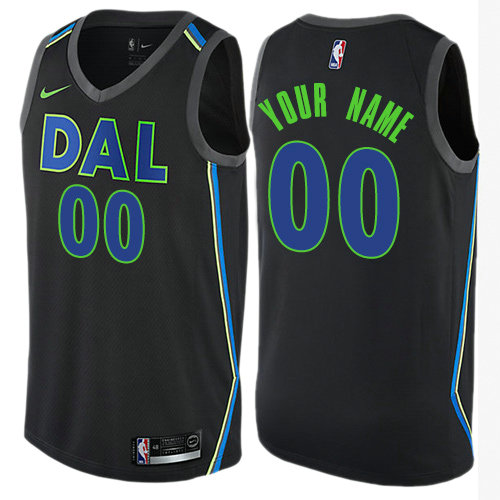 Men's Nike Dallas Mavericks Customized Authentic Black NBA City Edition