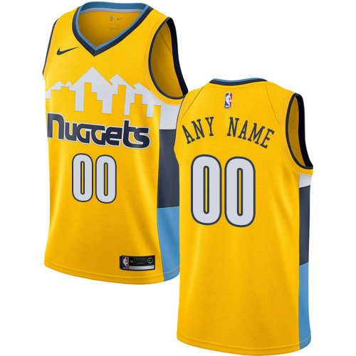 Men's Nike Denver Nuggets Customized Authentic Gold Alternate NBA
