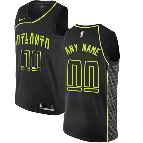 Men's Nike Atlanta Hawks Customized Authentic Black NBA City Edition Jersey  on sale,for Cheap,wholesale from China