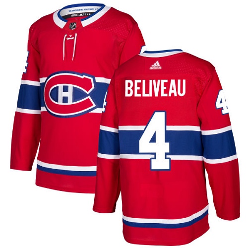 دانجو Adidas Montreal Canadiens #4 Jean Beliveau Red Home Authentic ... دانجو