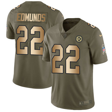 شركات تجميل Nike Steelers #22 Terrell Edmunds Olive Youth Stitched NFL Limited 2017 Salute to Service Jersey بخور كمبودي