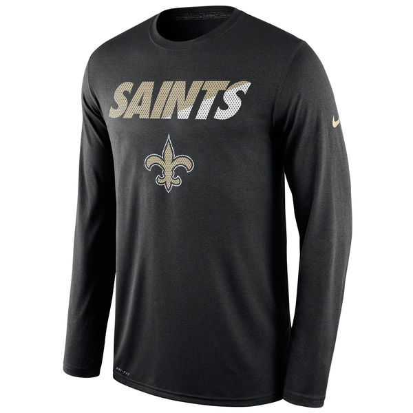 Nike New Orleans Saints Logo Long Sleeve T-Shirt black on sale,for ...