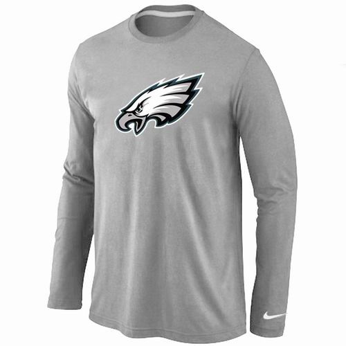 Nike Eagles Black Team Logo Men's Long Sleeve T Shirt on sale,for Cheap