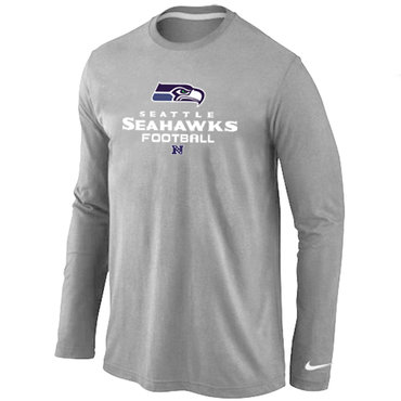 NIKE Seattle Seahawks Critical Victory Long Sleeve T-Shirt Grey