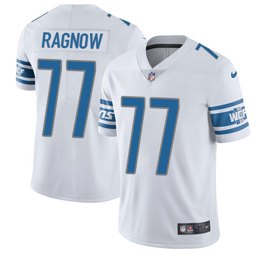 Nike Detroit Lions 77 Frank Ragnow Blue Team Color Men's Stitched NFL