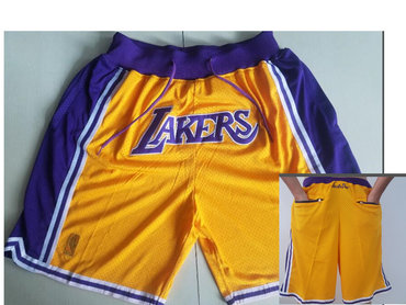 throwback lakers shorts
