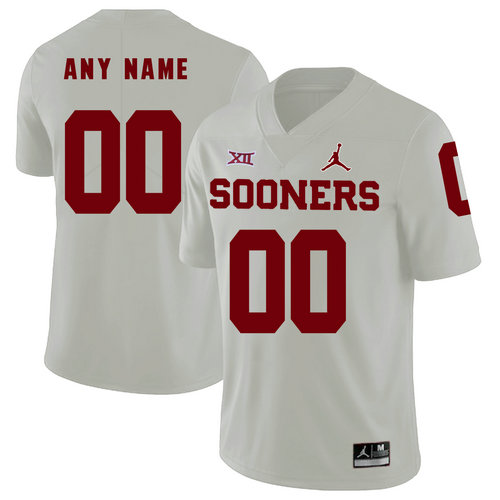 واكوم جرير Mens Oklahoma Sooners 2015 Nike White Custom Replica Football Jersey بدلة كاراتيه