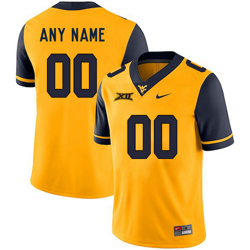 West Virginia Mountaineers Navy Men's Customized College Football