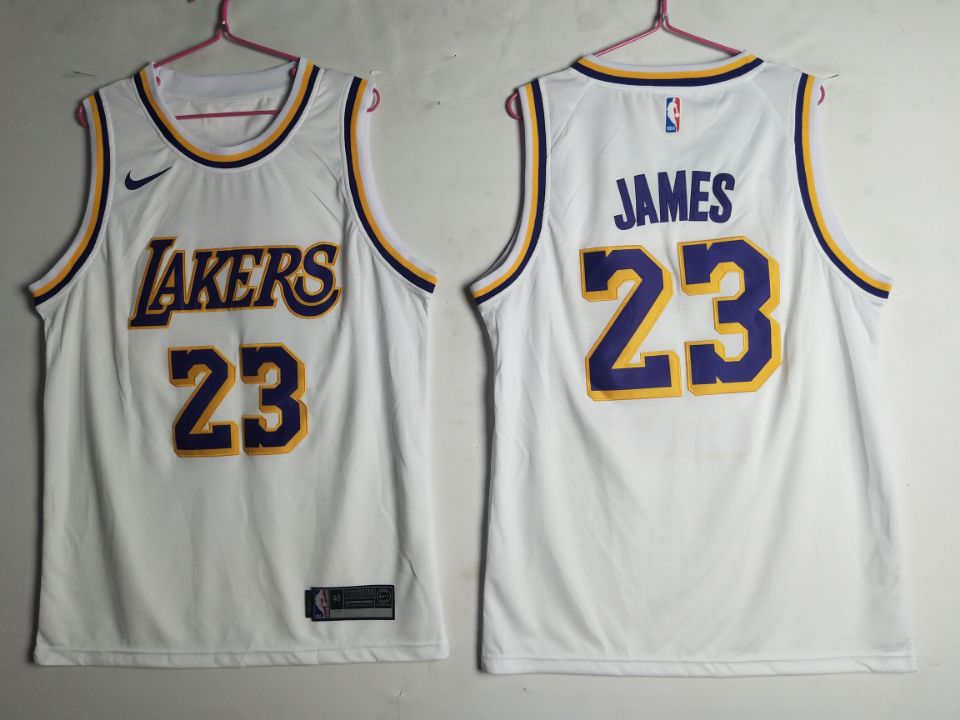 white lebron james lakers jersey