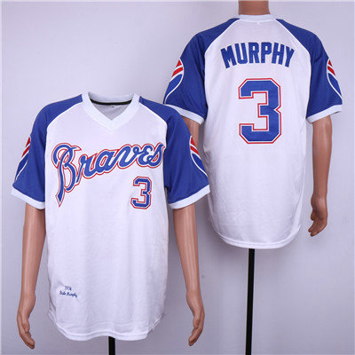 Atlanta Braves 10 Chipper Jones White Throwback Jersey on sale,for  Cheap,wholesale from China