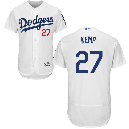 Los Angeles Dodgers 27 Matt Kemp Grey Flexbase Authentic Collection