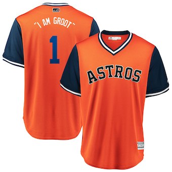 Houston Astros Majestic Official Cool Base Jersey - Orange