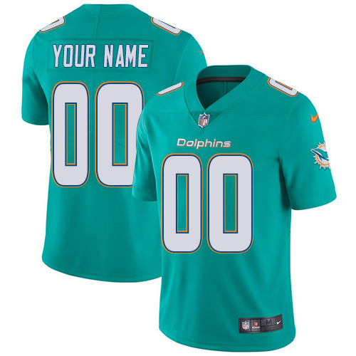 Men's Nike Miami Dolphins Road White Stitched Customized Vapor