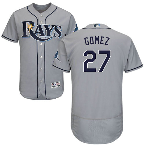 Tampa Bay Rays 27 Carlos Gomez Light Blue Flexbase Authentic