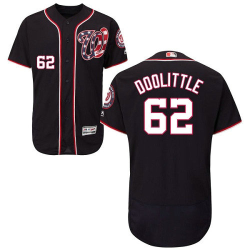 Washington Nationals 62 Sean Doolittle Navy Blue Flexbase Authentic
