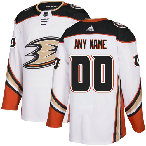 Men's Anaheim Ducks adidas White Authentic Custom Jersey on sale,for