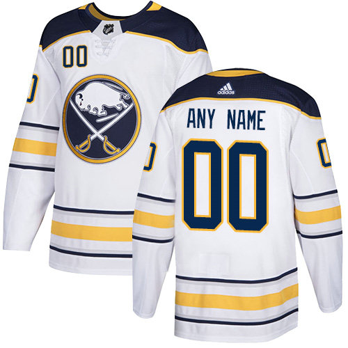 Men's Adidas Buffalo Sabres NHL Authentic White Customized Jersey on