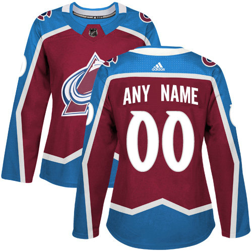 Custom Men's Adidas Colorado Avalanche Burgundy Home Authentic Stitched