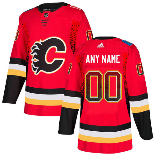 Calgary Flames adidas Alternate Authentic Custom Jersey - Red