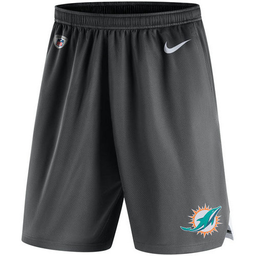 Men's Miami Dolphins Nike Charcoal Knit Performance Shorts on sale,for