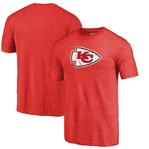 Kansas City Chiefs Red Throwback Logo TriBlend NFL Pro Line by TShirt
