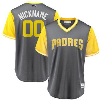 Men's Majestic Gray/Yellow San Diego Padres 2018 Players' Weekend