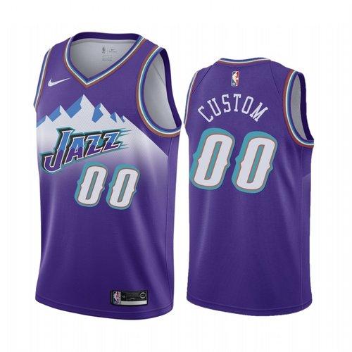 Nike Utah Jazz Custom Purple 2019-20 Hardwood Classic Edition Stitched ...